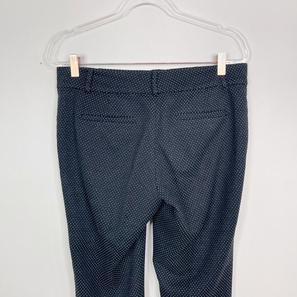 Ann Taylor 8P Petite Black White Polka Dot Trouser Pants Cropped Office Work - Picture 6 of 10